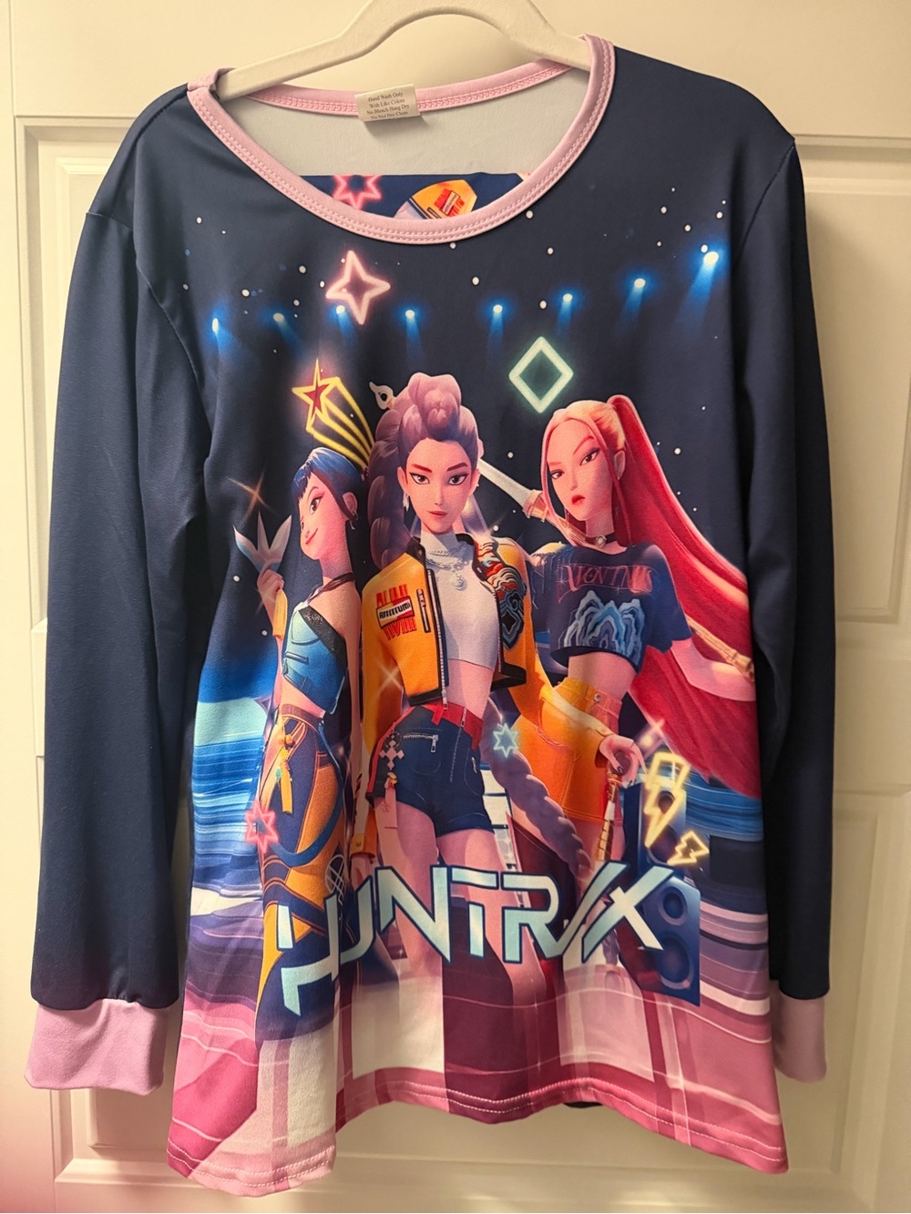 Bamboo Graphic K-Pop Style Long Sleeve Top - and pants